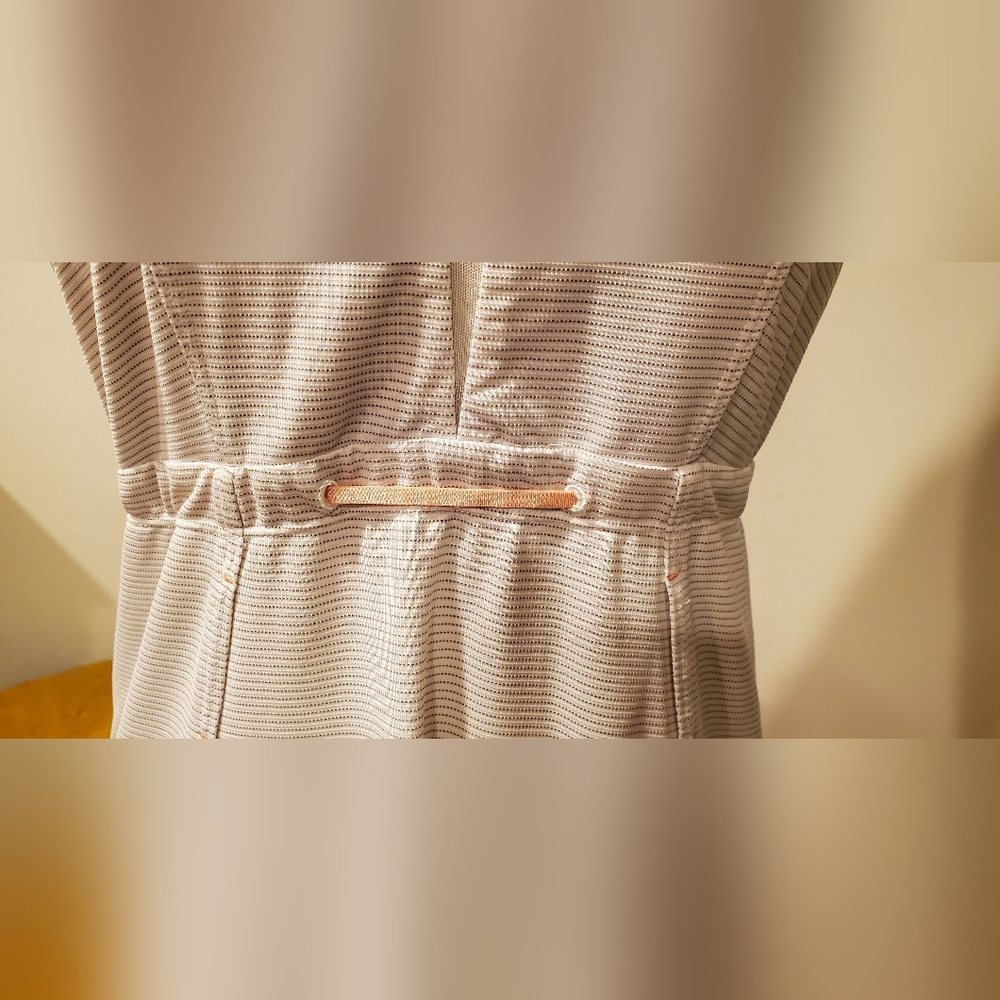Lululemon Wet Dry Warm Toggle Tank Dress White and Gray Striped.Size S. - Picture 8 of 11
